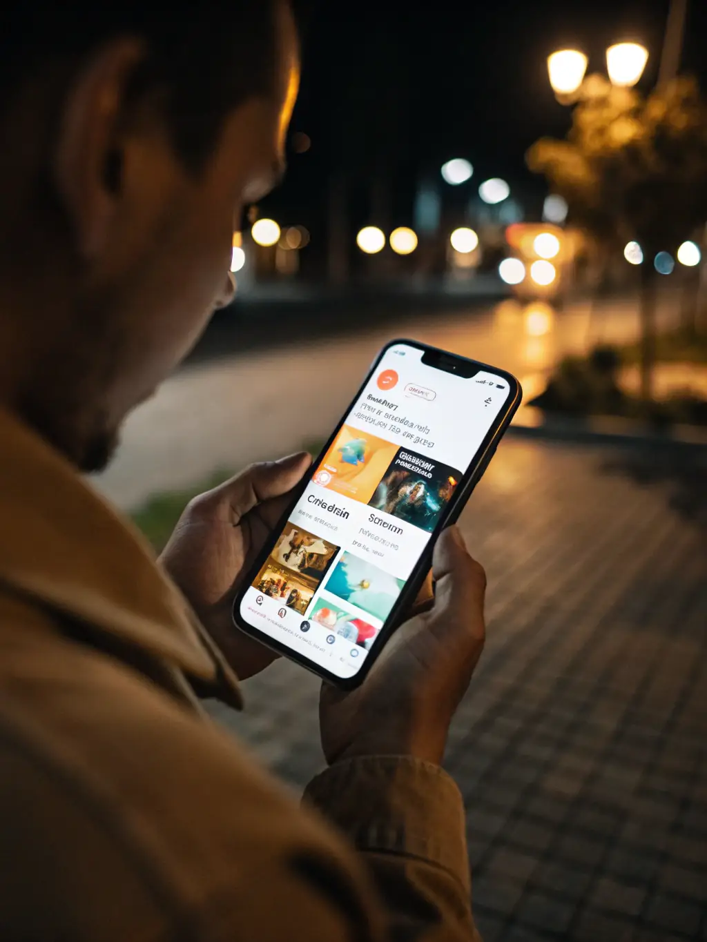 An image of a person using a mobile app on a smartphone with app icons visible, showcasing the user-friendly interface of mobile applications.